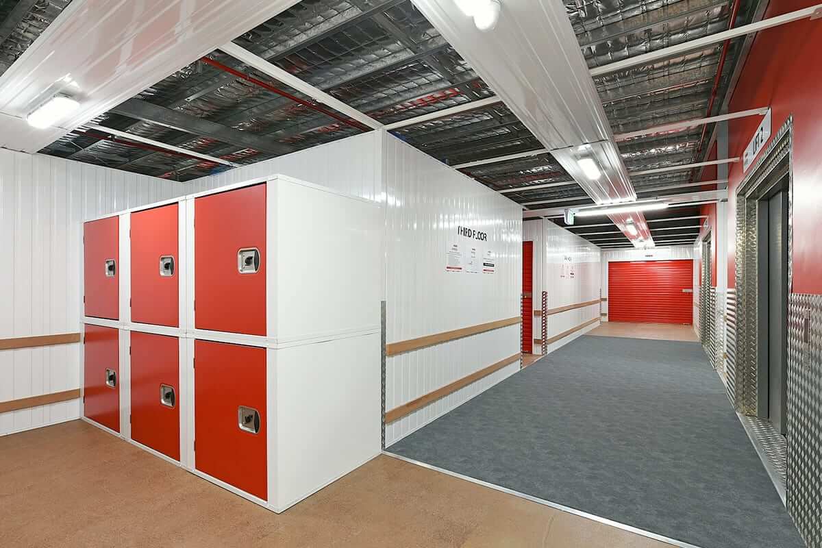 small self storage lockers inside facility