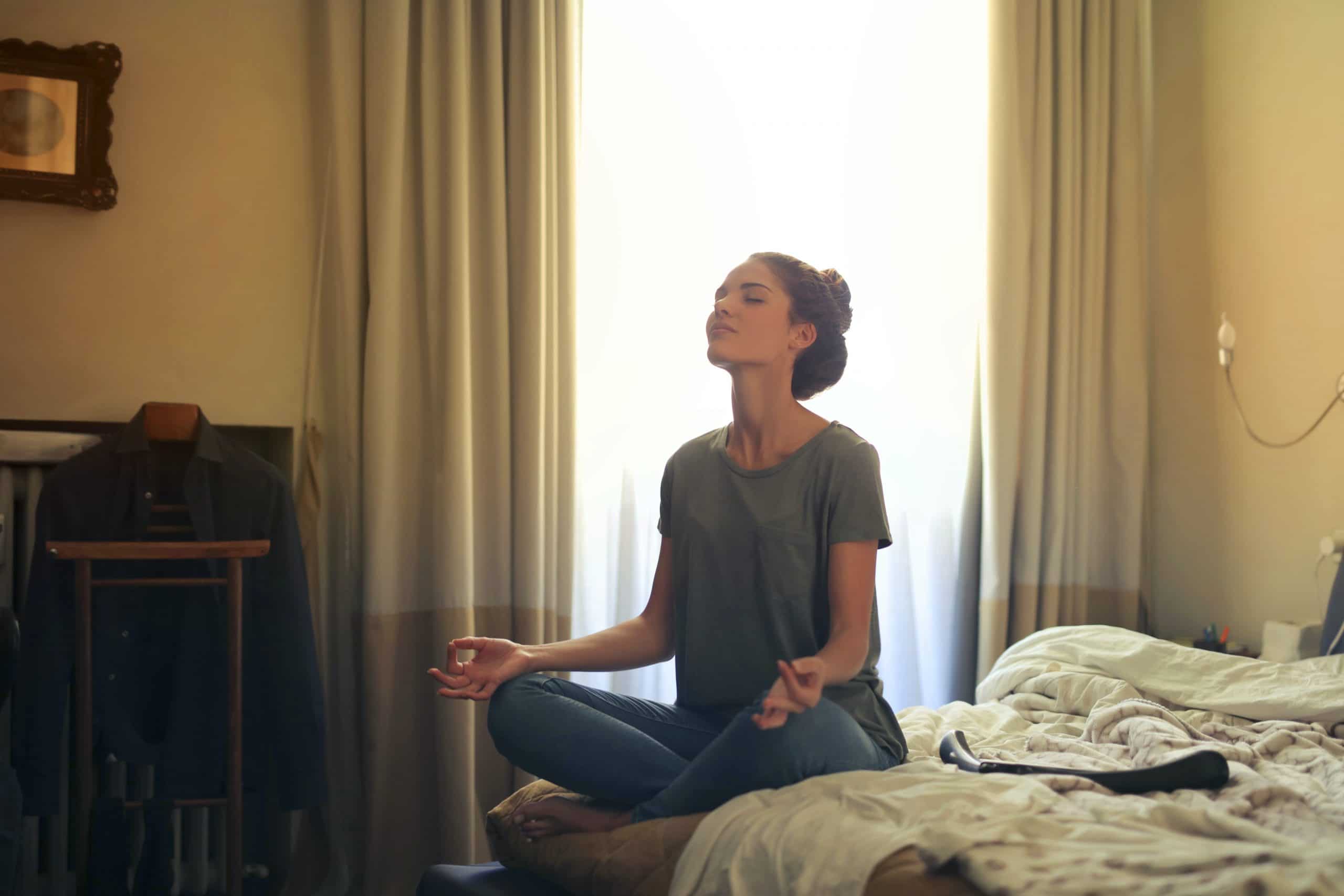 Women doing meditation