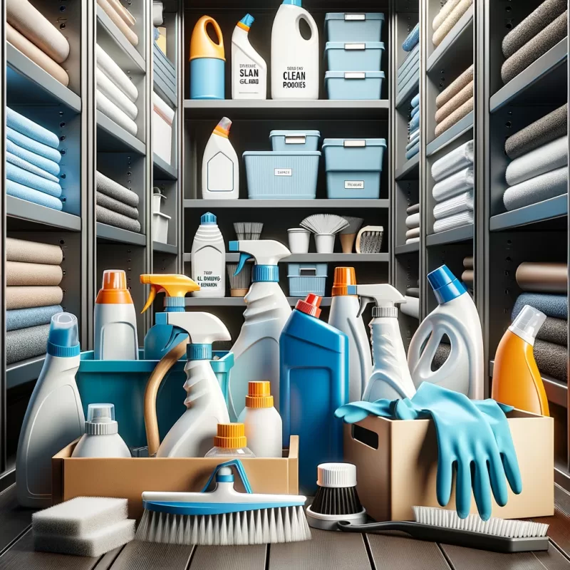 storage cleaning products